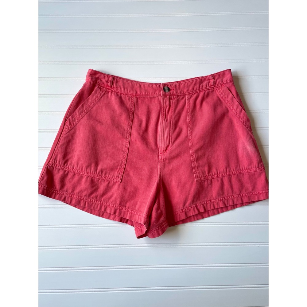 Universal Thread Utility Shorts Sz 12 Nantucket Red High Rise Cotton Faded Denim